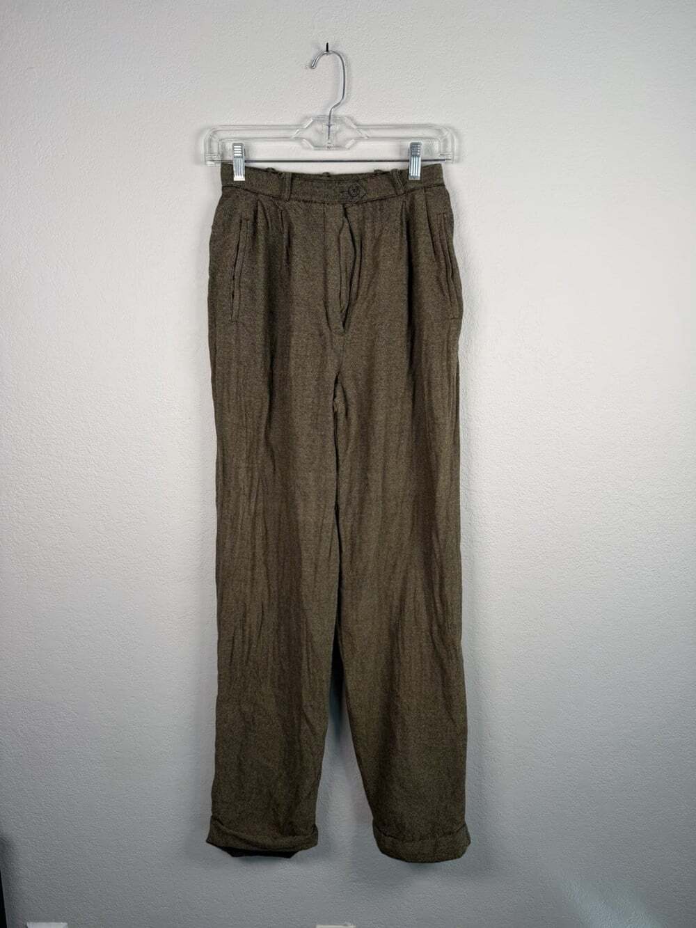 VINTAGE Lauren Ralph Lauren Tweed Wool Cashmere Pleated Trousers Women’s 4 Prep